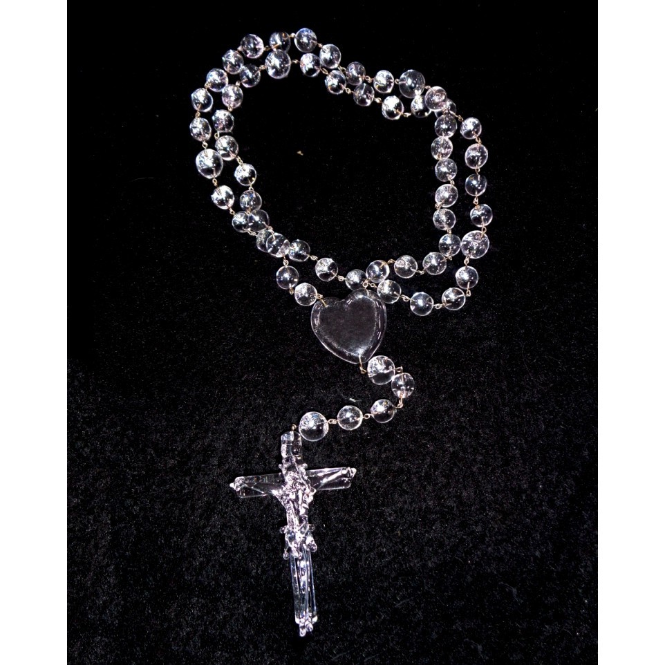 in stock Clear Glass Rosary Handmade Religious Items