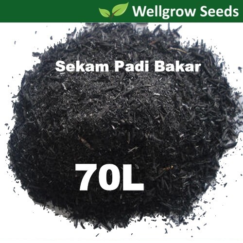 70L Rice Husk Ash / Sekam Padi Bakar (Approx 8 -10kg) 稻壳灰 Paddy Husk Ash