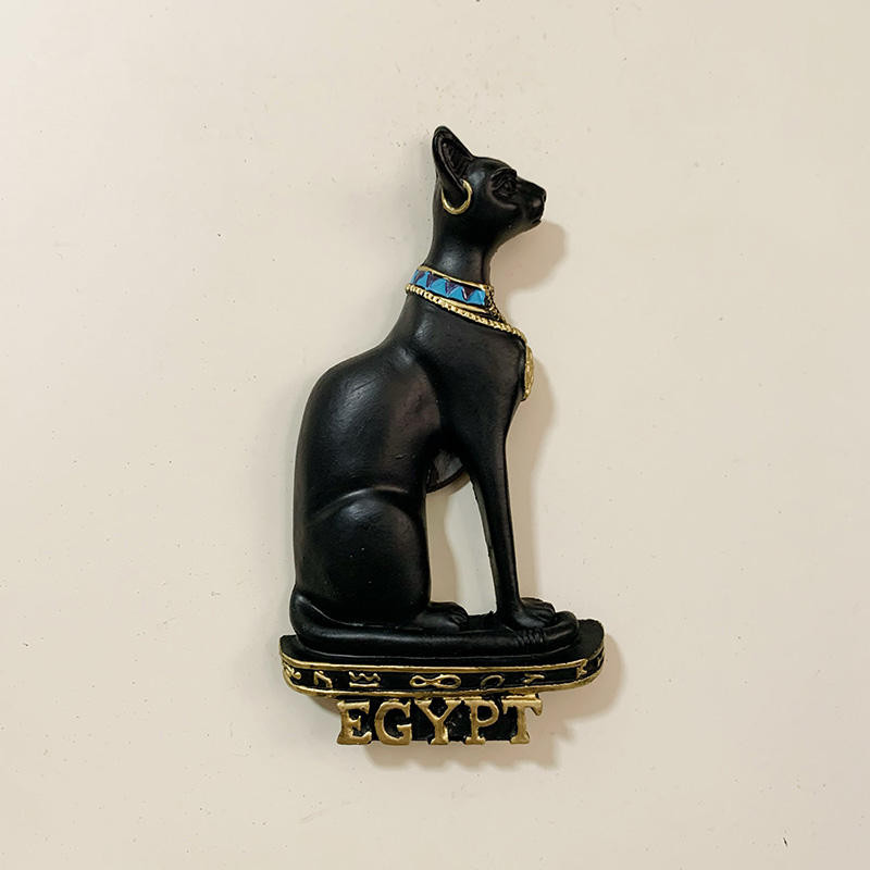 Ancient Egyptian Black Cat God Statue Best God Three-dimensional Refrigerator Magnet World City Travel Souvenir Gift