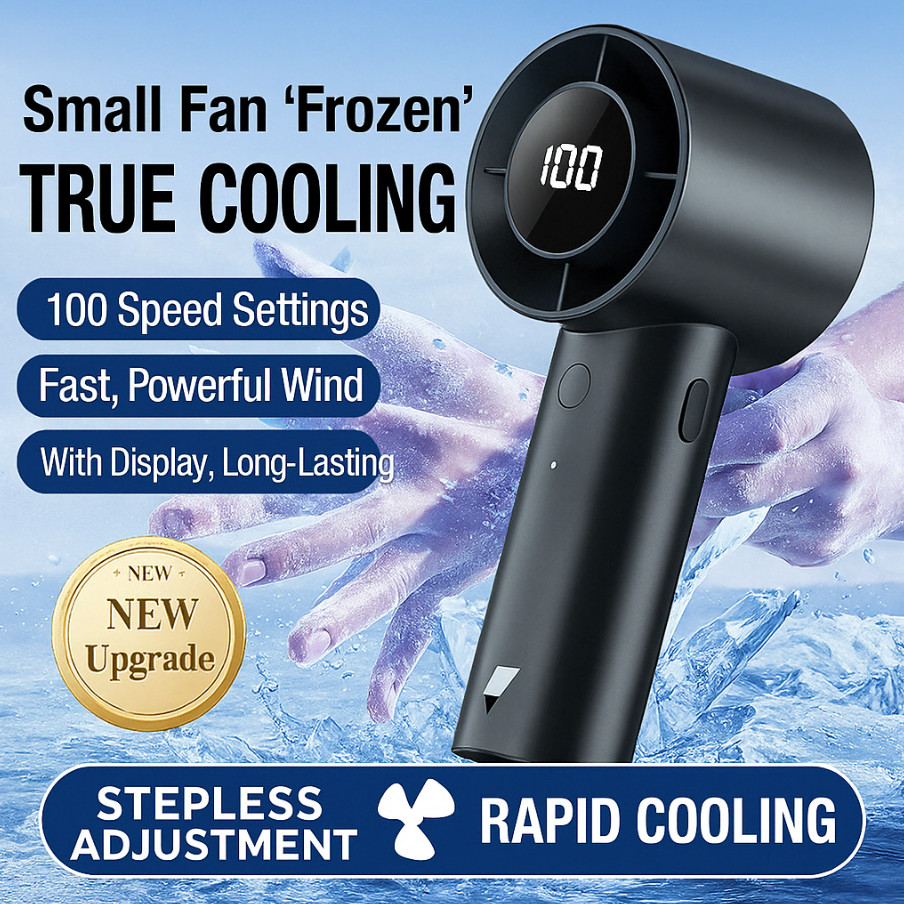 NEW【 100 Speed 】 Portable USB Mini Fan kipas mini kipas tangan Mini Fan Rechargeable Handheld Fan with Led Display