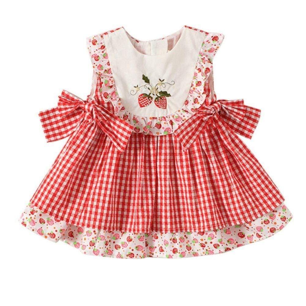 in stock CLAMS summer dress baby girl toddler kid princess casual party