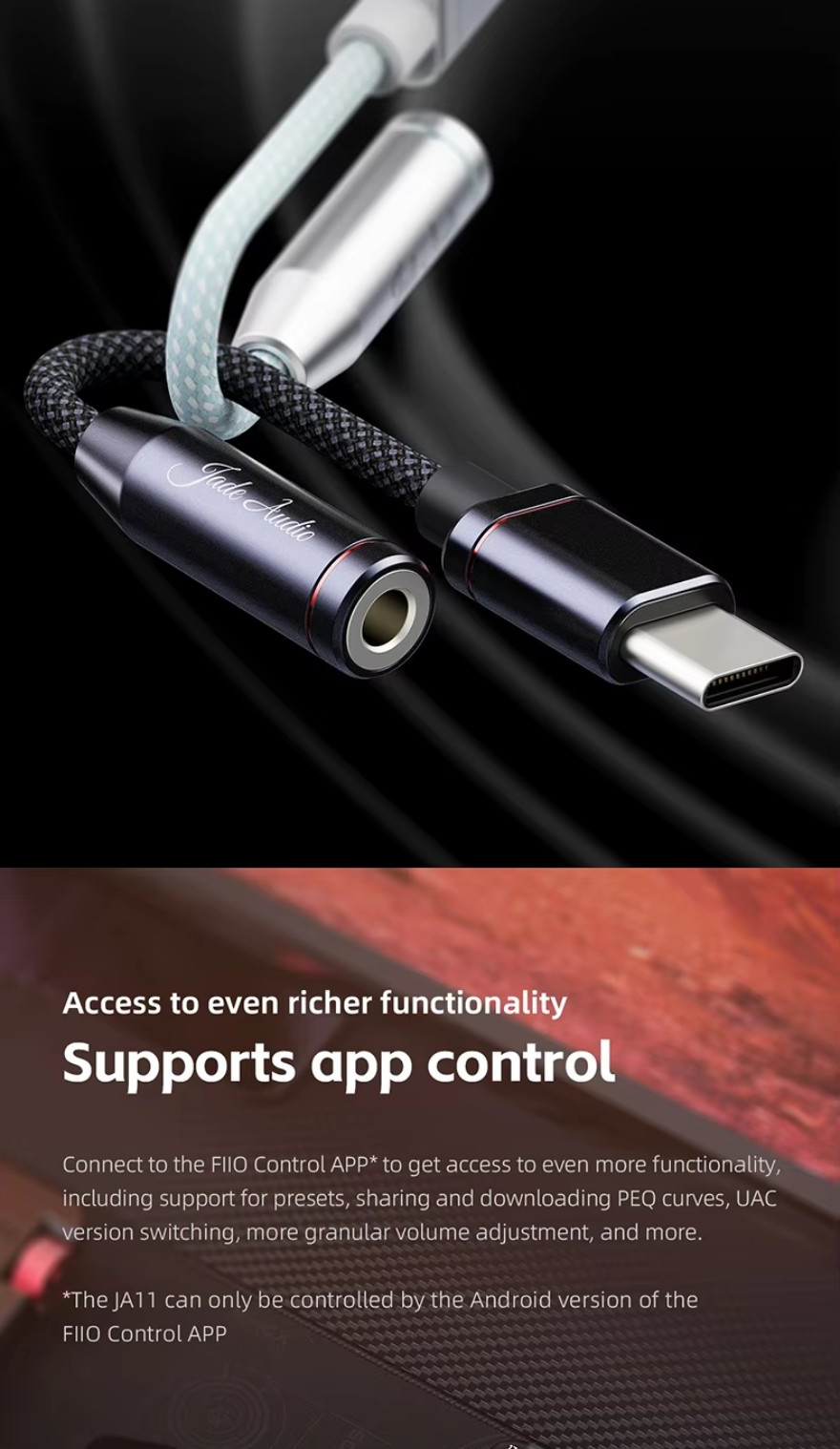 DAC Amplificatore FiiO JA11 Jade Audio - Dongle USB-C Per Cuffie, Nero - Foto 8