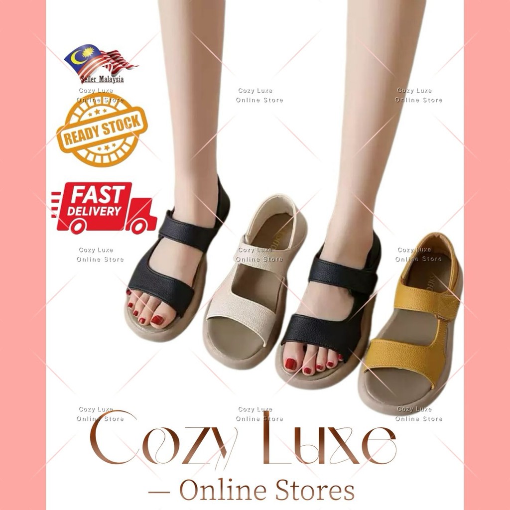 READY STOCK Selipar Women Casual Slippers Summer Soft Sole Flip Flops Rainbow Colour Kasut Perempuan