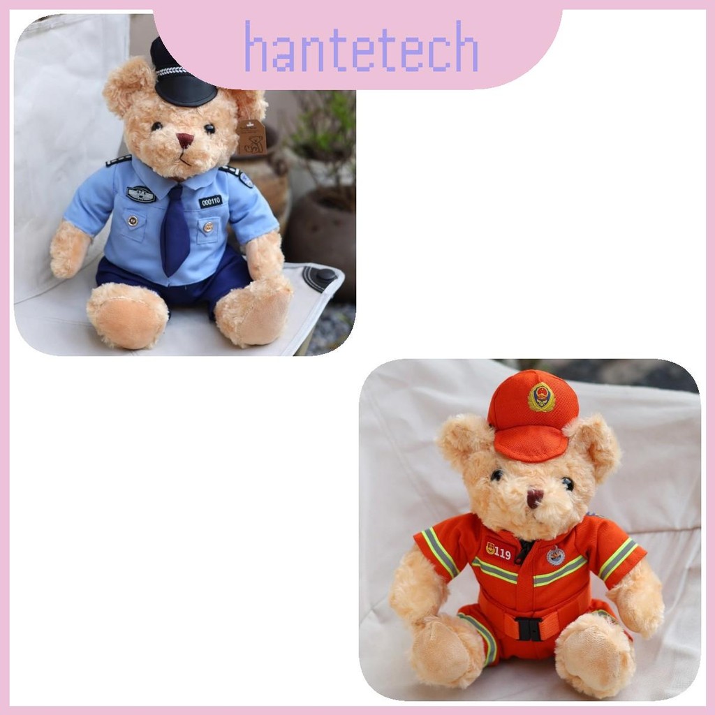 Cute Police Traffic Bear Plush Doll Ideal For Road Campaign Safety Merchandise