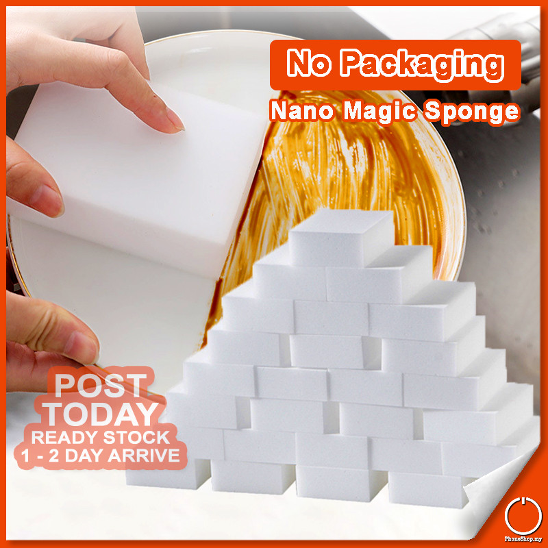 𝐂𝐔𝐓 𝐀𝐓 𝐖𝐈𝐋𝐋 Magic Nano Sponge Kitchen Melamine Foam Cleaner Eraser Stain Remover Span Pembersih 神奇海绵