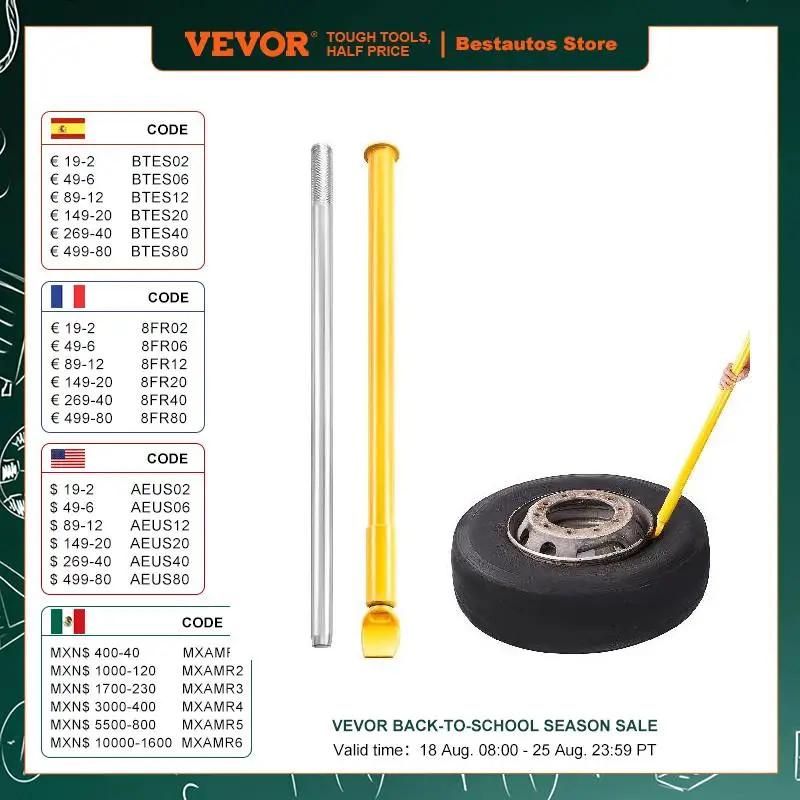 VEVOR Tire Bead Breaker Slide Hammer Tire Slide Hammer Heavy Duty Steel Tire Changing Tool for Car Truck Trailer Tire Re