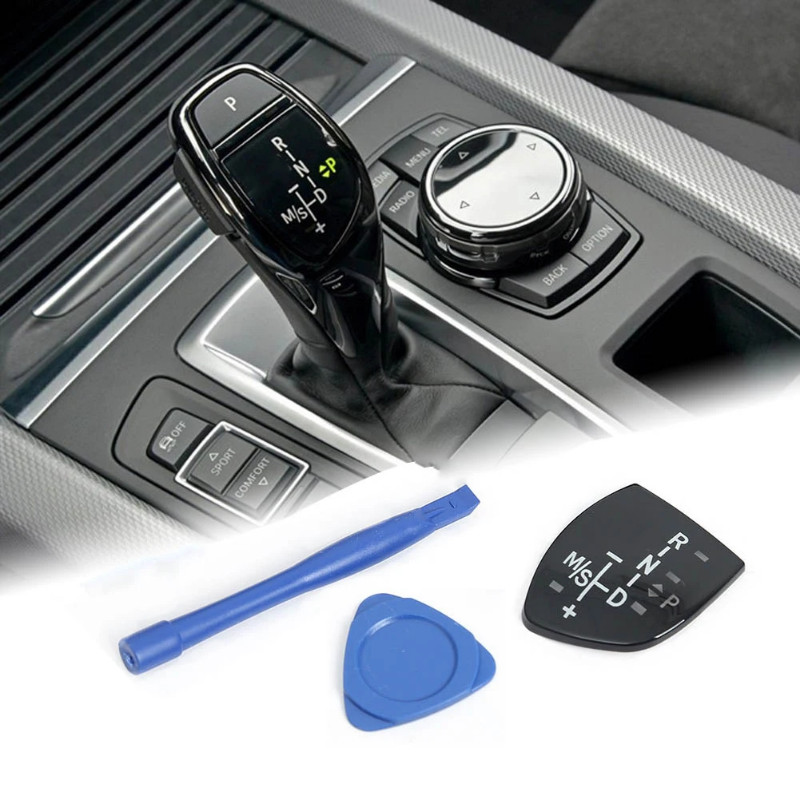 Car Shift Knob Panel Gear Button Cover Emblem M Performance Sticker For BMW X1 X3 X5 X6 M3 M5 F01 F10 F30 F35 F15 F16 F1