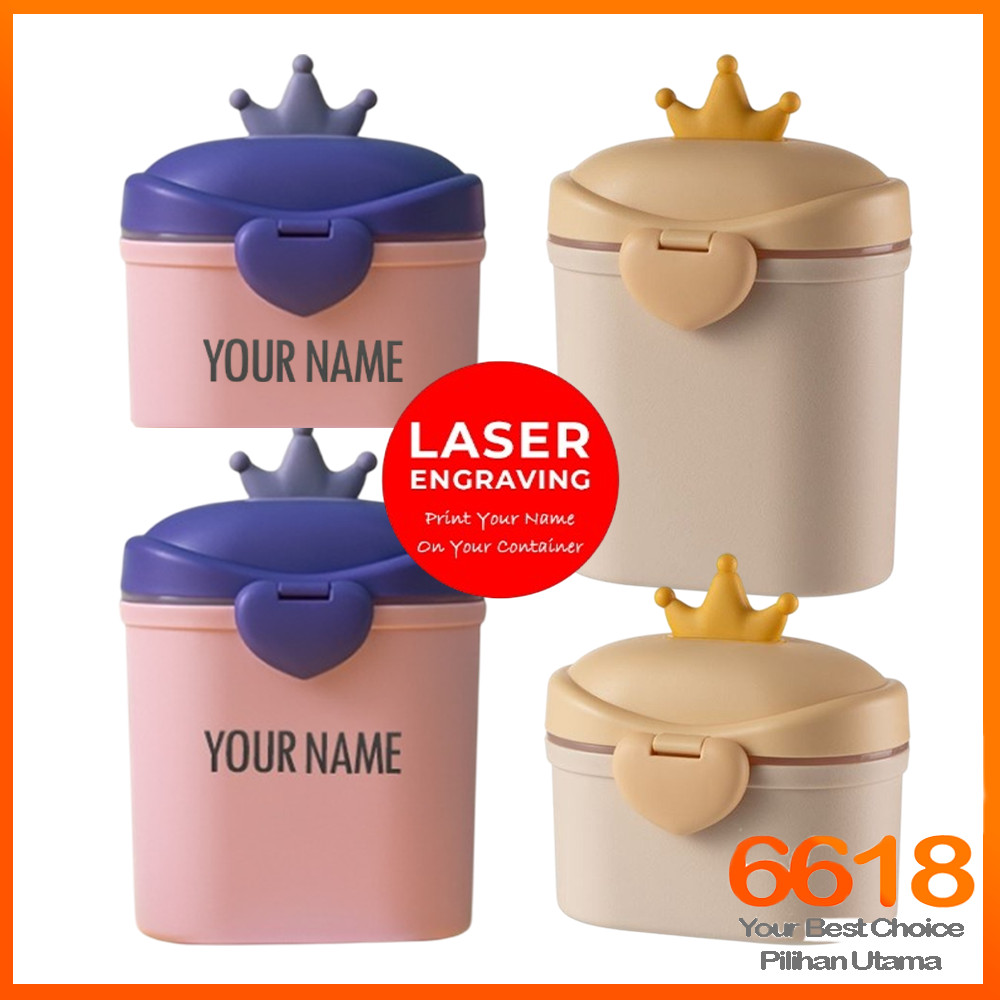 Bekas Susu Bekas Makanan Susu Serbuk Royal Crown Portable Airtight Milk Powder Container Bayi Bekas Susu Kedap Udara 奶粉盒