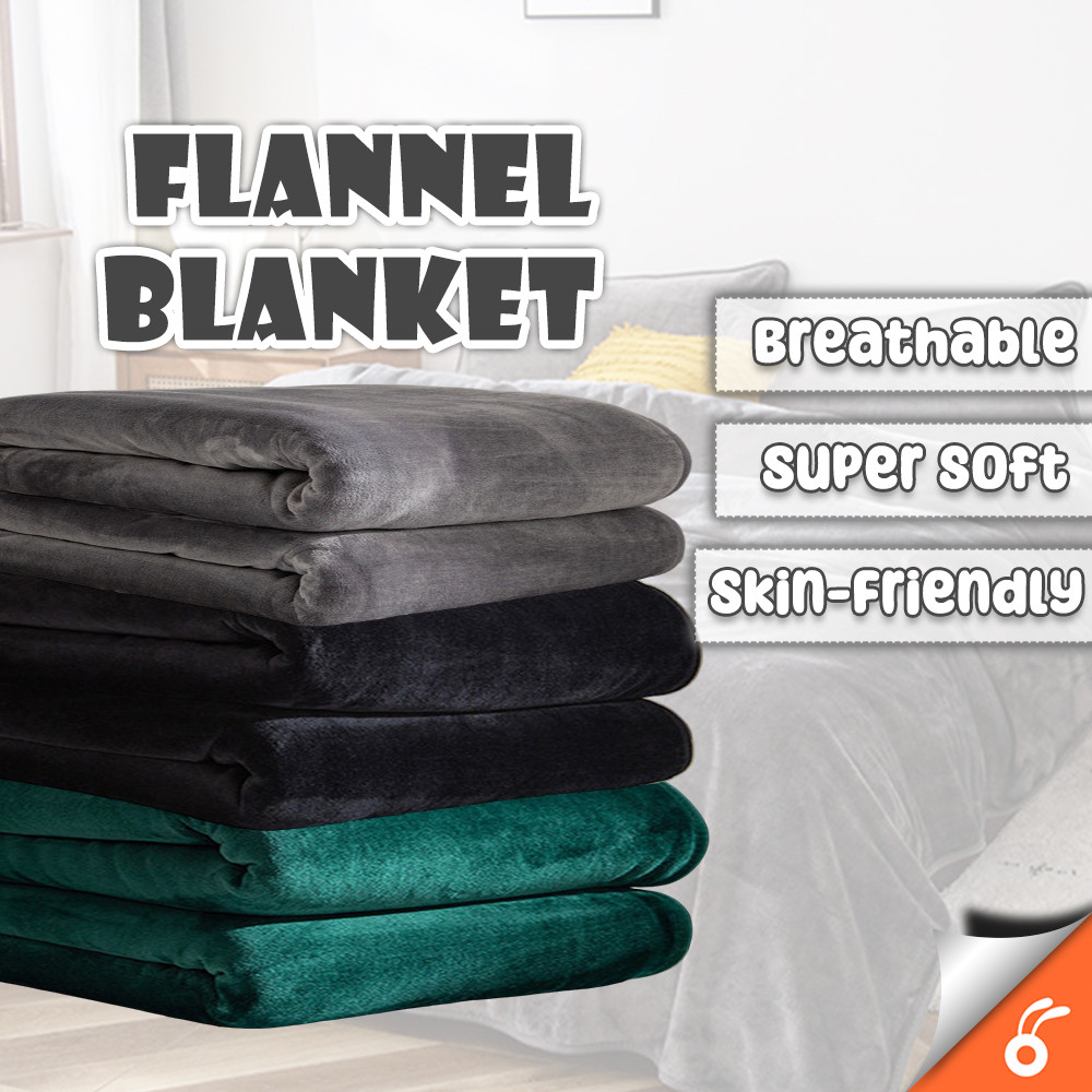 6230 FLANNEL BLANKET Selimut Baldu Gebu Queen Comforter Comfy Sofa Blanket Size Microfibre 180x200cm 超暖被单被子毯子毛毯