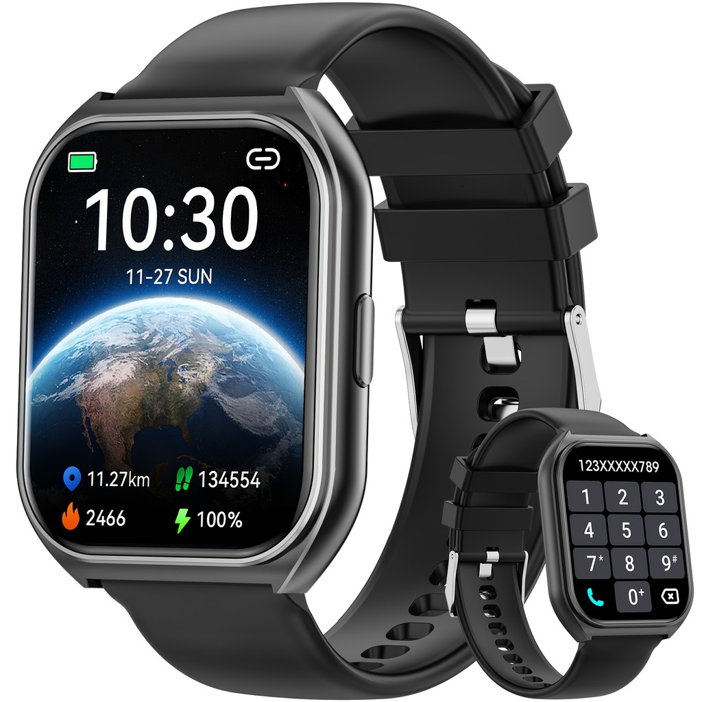 H9 NEW Smartwatch with Call 1.83inch HD Display, 100+ Sports Modes, Fitness Tracker, Sleep Monitoring, Calorie Counter - Compatible with Android/iPhone