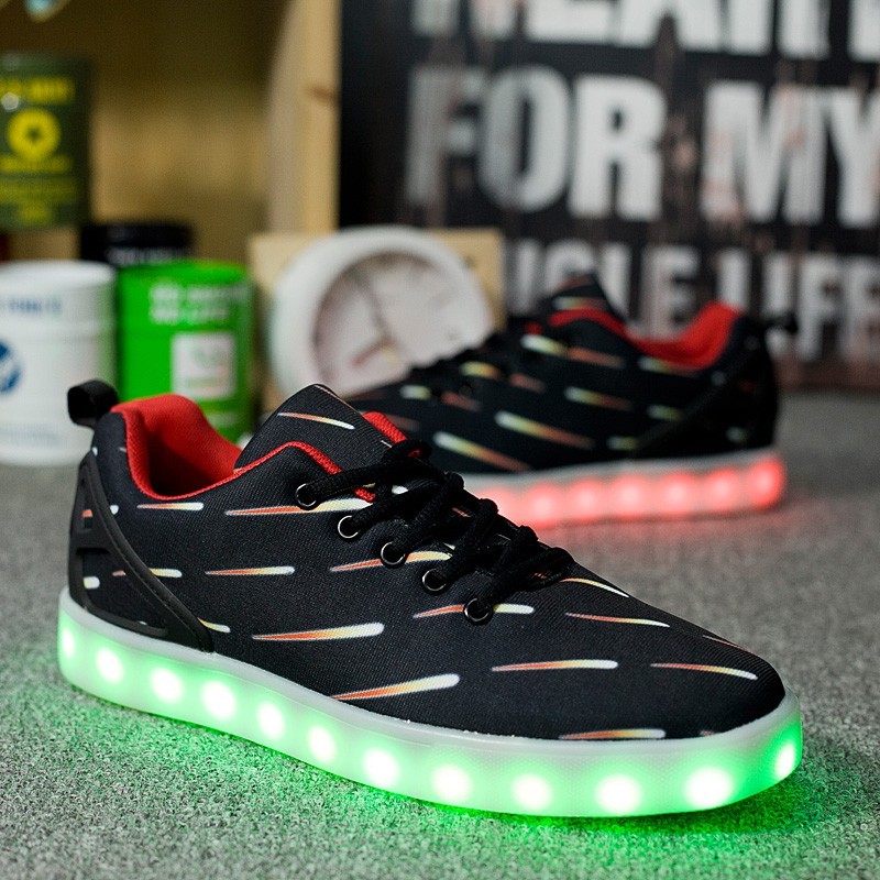 in stock USB Charger glowing lovers sneakers Lighted shoes for men Casual led shoes