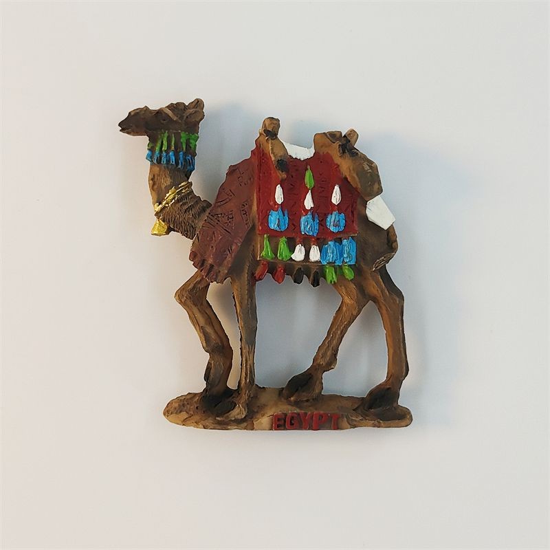 Egyptian Creative Camel Travel Souvenir Crafts Three-dimensional Painted Home Decoration Magnetic Refrigerator Magnet Collection Gift