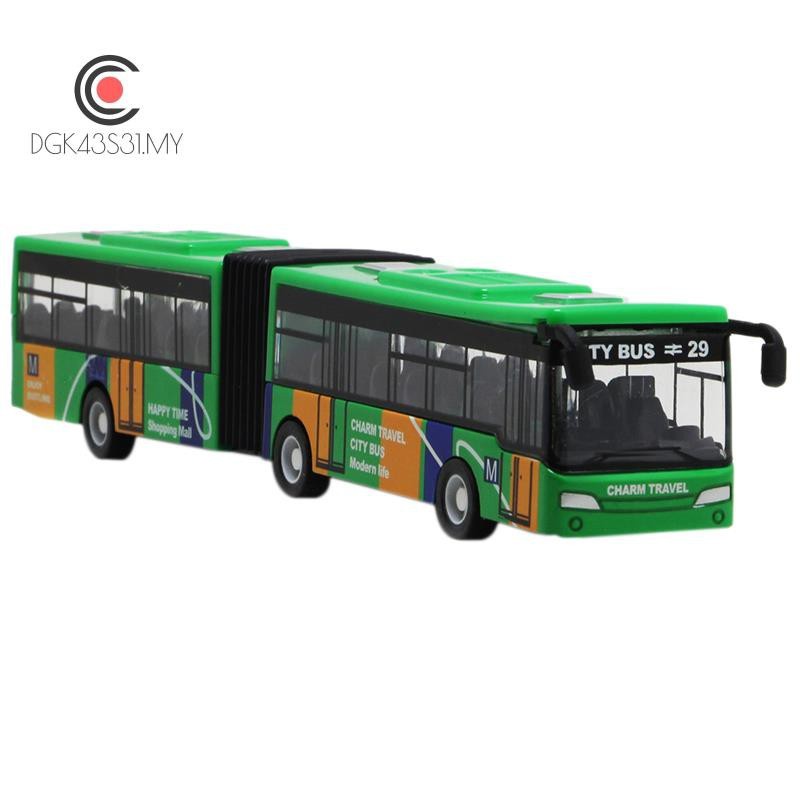 in stock Children'S Diecast el Vehicle Shuttle Bus Car Toys Small Baby Pull Back Toys Green