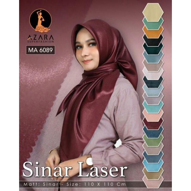 in stock Hijab nur sinar Lasercut glitter Glamor glowing luxury plain nora LC by Megastore nur sinaran bella sinar laser