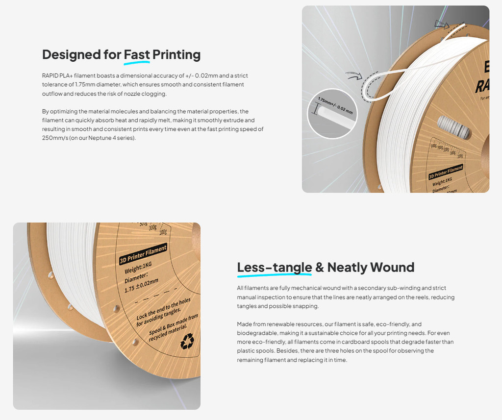 sg 11134202 7rfh4 m9qf72b2ktkweb ELEGOO Rapid PLA+ Filament