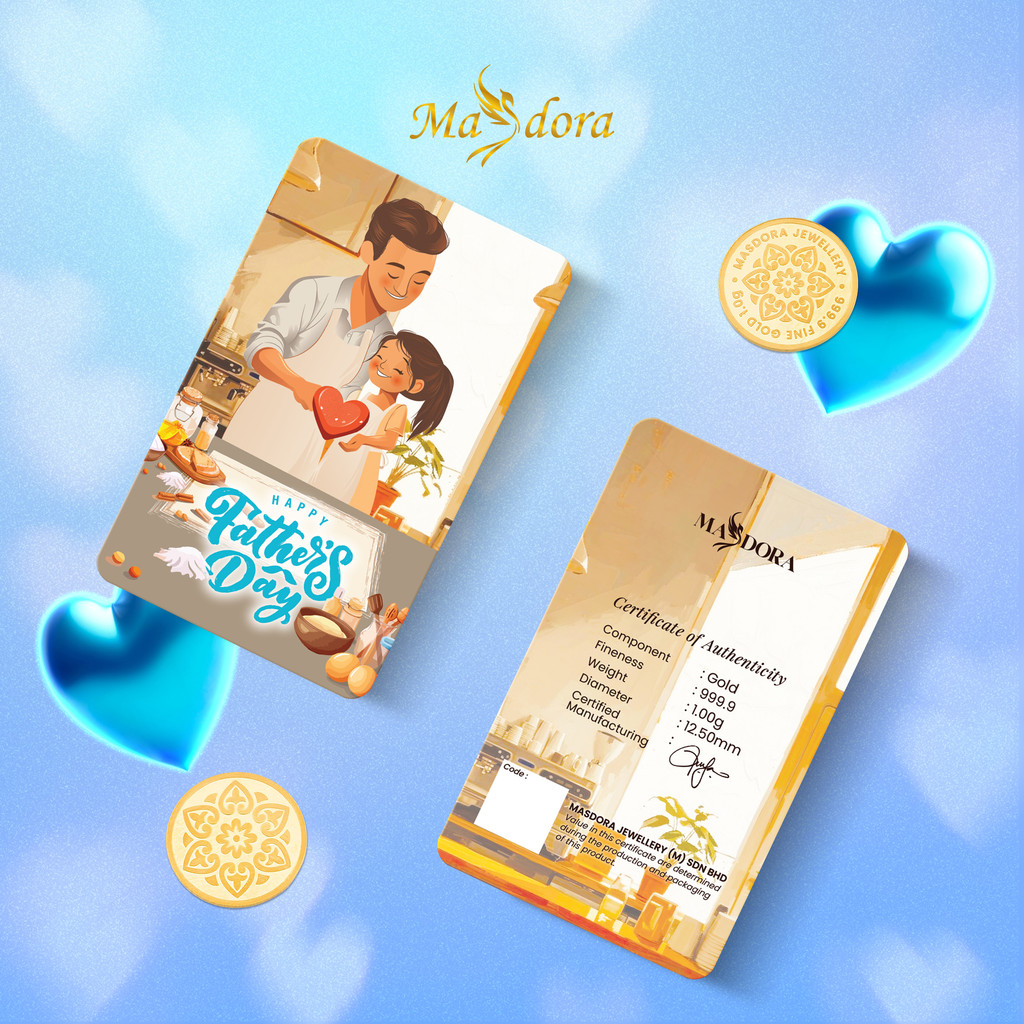 MASDORA 999.9 Gold Bar 1.00GM Gift Series - Happy Parents’ Day (EMAS&hellip;