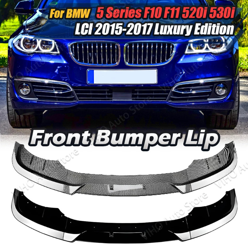 For BMW 5 Series F10 F11 LCI 520i 530i 2015 2016 2017 Car Front Bumper Splitter Lip Diffuser Body Kits Spoiler Guard Tun