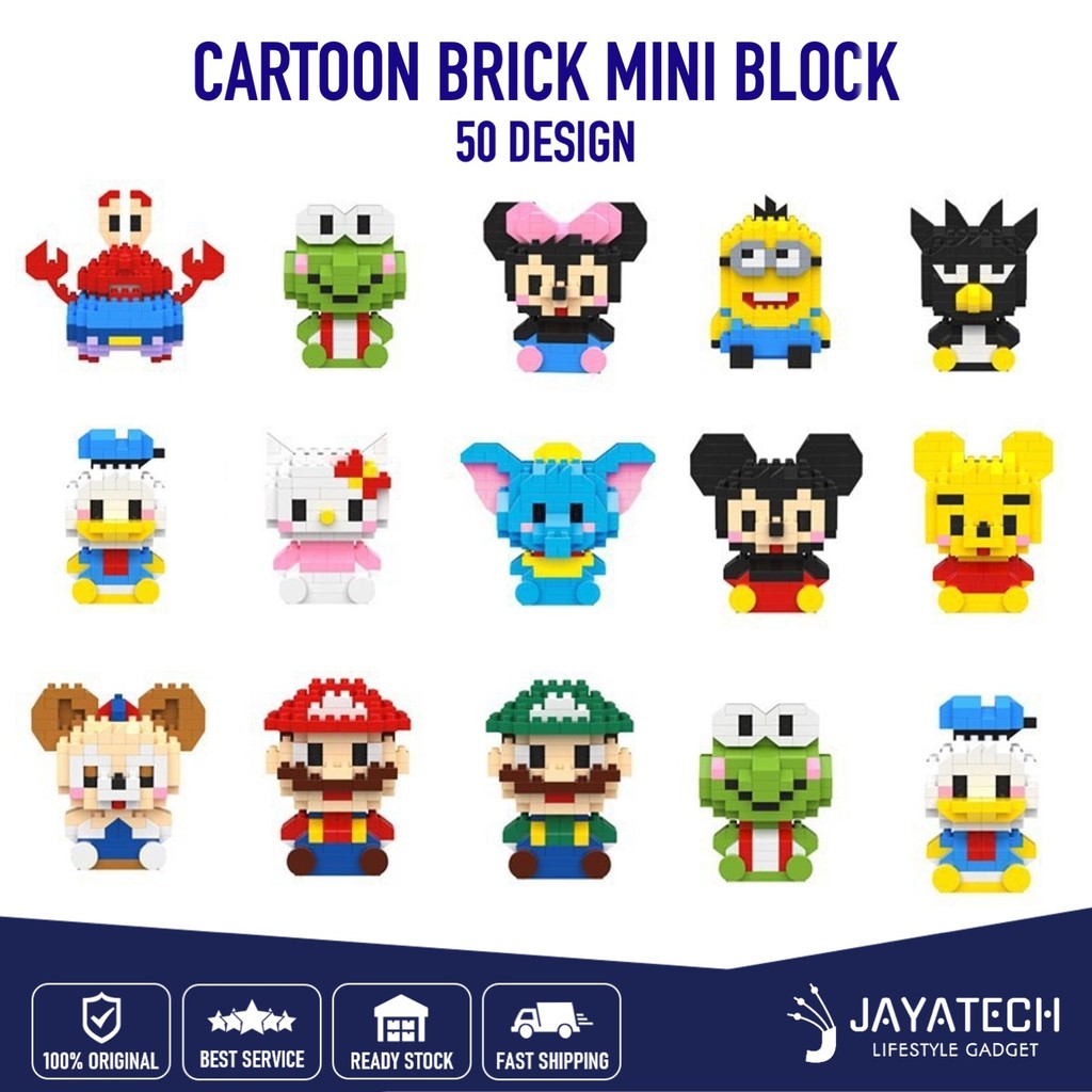 50 DESIGN CARTOON BRICK MINI BLOCK BUILDING BLOCKS BLOK MINI KARTUN CUTE TOYS FOR GIFT FREE GIFT DECOR KID TOYS 儿童卡通 积木