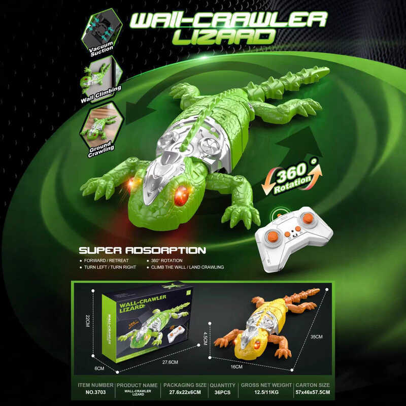 Intelligent Robot Crawling Car Wall Climbing Gecko Animal Lizard Charging Remote Control Children's Park Spoo