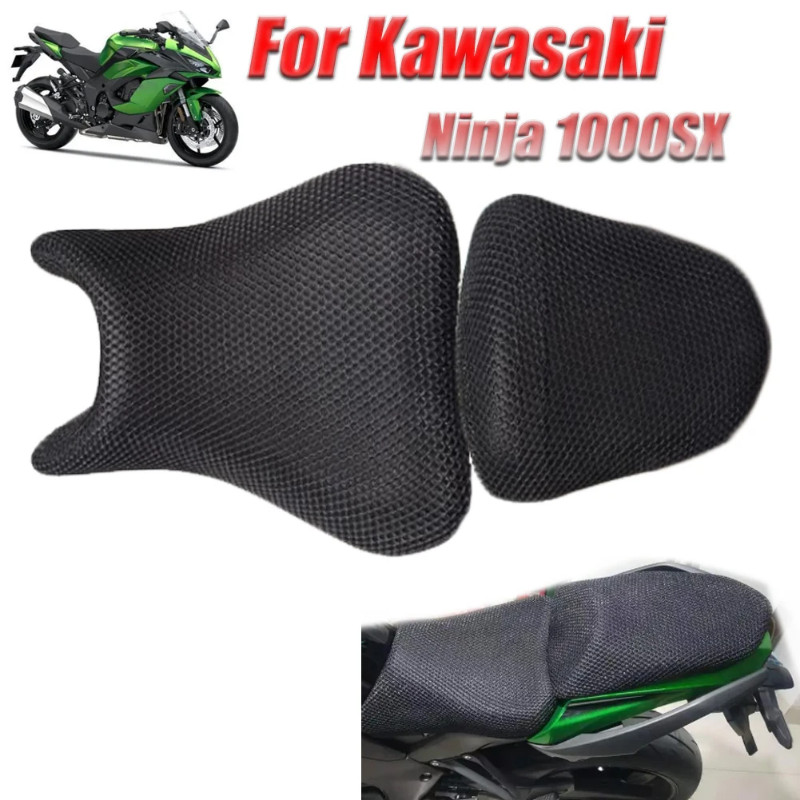 Motorcycle Breathable Seat Cushion Cover Protector Guard 3D Sunscreen Mesh Pad Protection For Kawasaki Ninja 1000SX 1000
