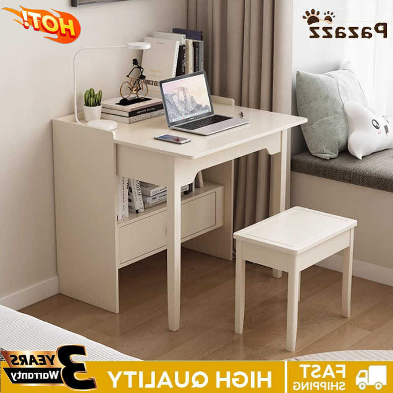 【High Quality】 Folding Desk Bedroom Home Children's Study Table Bookshelf Foldable Table Computer Table Student Writing Desk