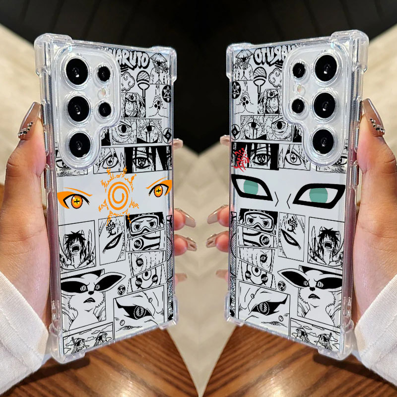 Naruto Eye Gaara Sasuke Case for Samsung S25 Ultra S24 FE S23 Plus S20 S25 FE S22 S21 S25EDGE A56 A36 Clear Cell Phone Casing Shockproof Cover