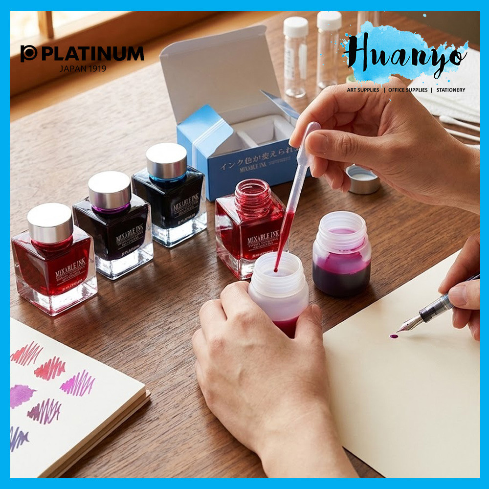 Platinum Fountain Pen Mixable Ink Mixing Kit (ISV-1200) - Create Custom ...