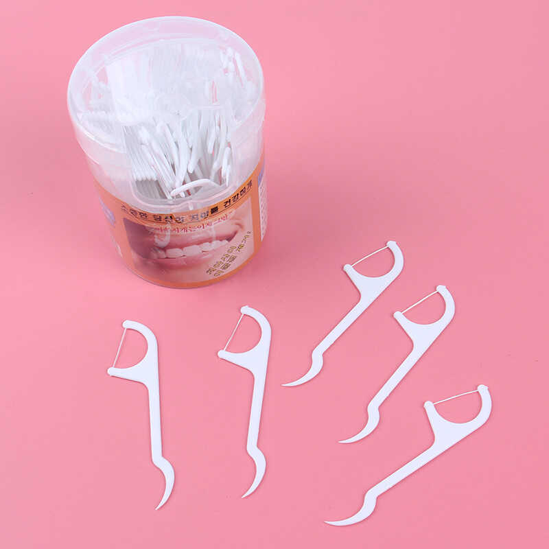 Korean Version Dental Floss Sticks 1 Pack Box Daily Use Cleaning Oral Tools Interdental Cleaning Hygienic Dental Floss Stick
