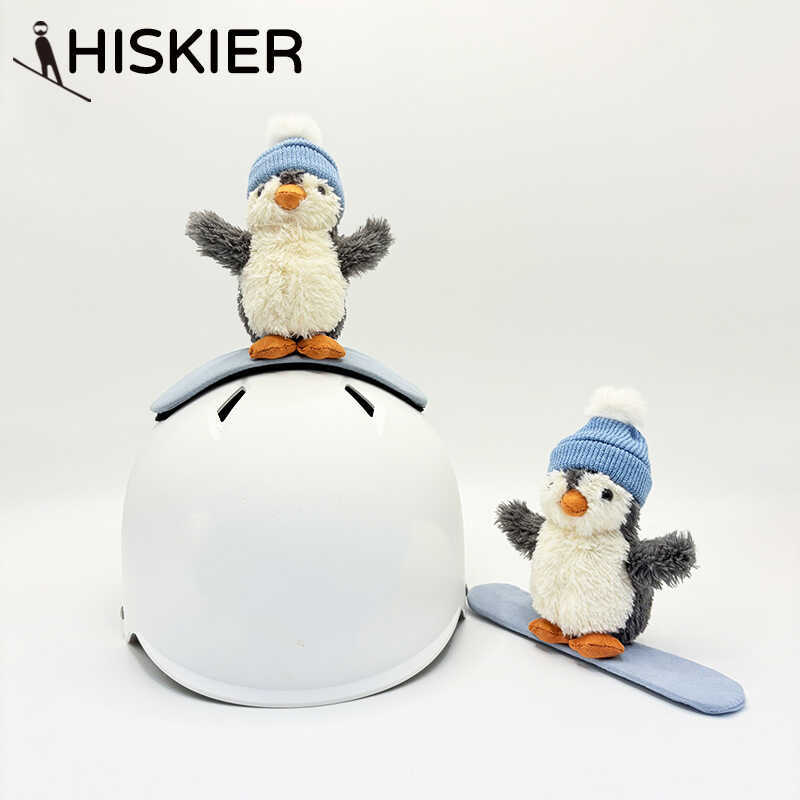 Hiskier Snowboard Penguin Ski Helmet Decoration Ear Cartoon Plush Doll Cute Motorcycle Glider