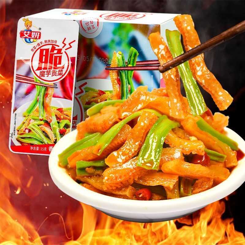 30*10g/bag Konjac Tribute Spicy Sour Garlic Flavor - Ready-to-eat, crunchy and spicy side dish