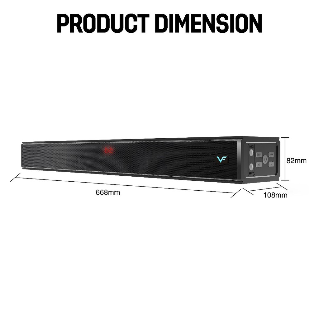 Vinnfier Hyperbar 2200 120W All-in-One Bluetooth Soundbar with 2