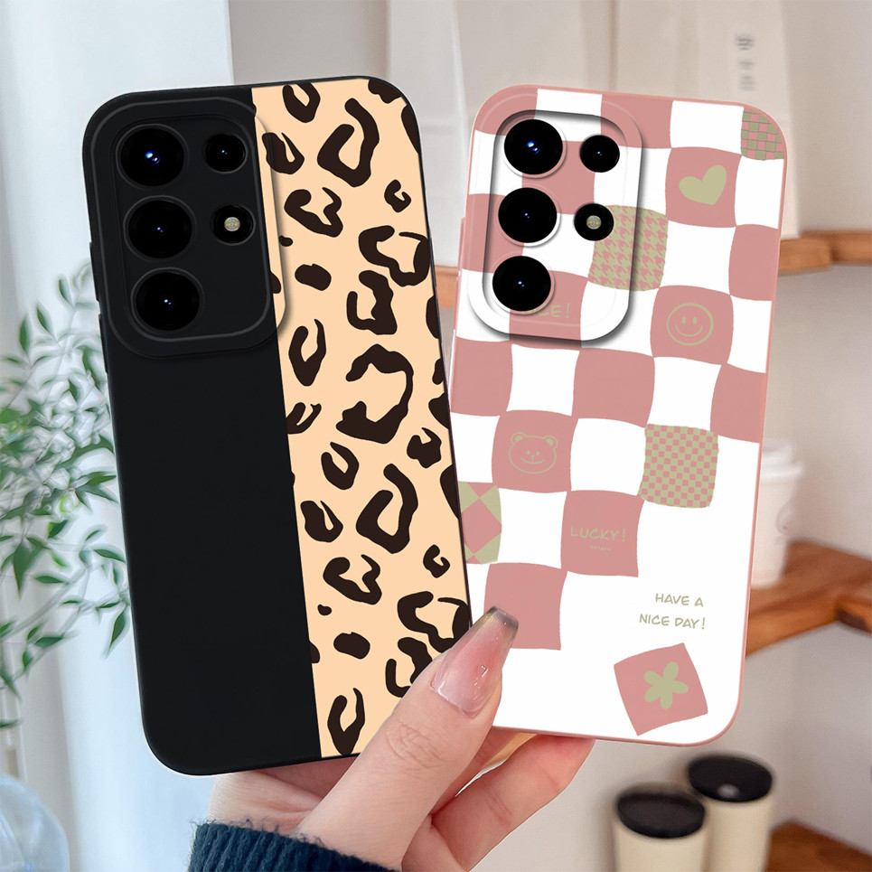 For itel S26 Ultra Phone Case Special Geometric Design High Quality Soft Smooth Liquid Silicone Back Cover Fashion Durable Anti Fall Bumper