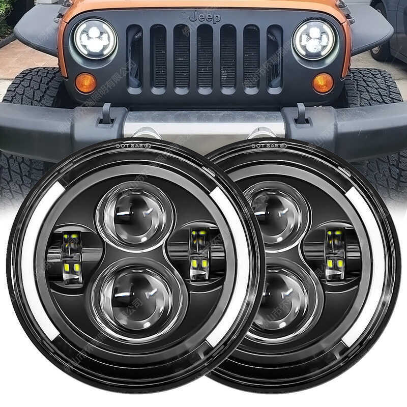 23cm Headlight dot Wrangler Headlight Assembly 23cm led Light Car Headlight Motorcycle Headlight Headlight