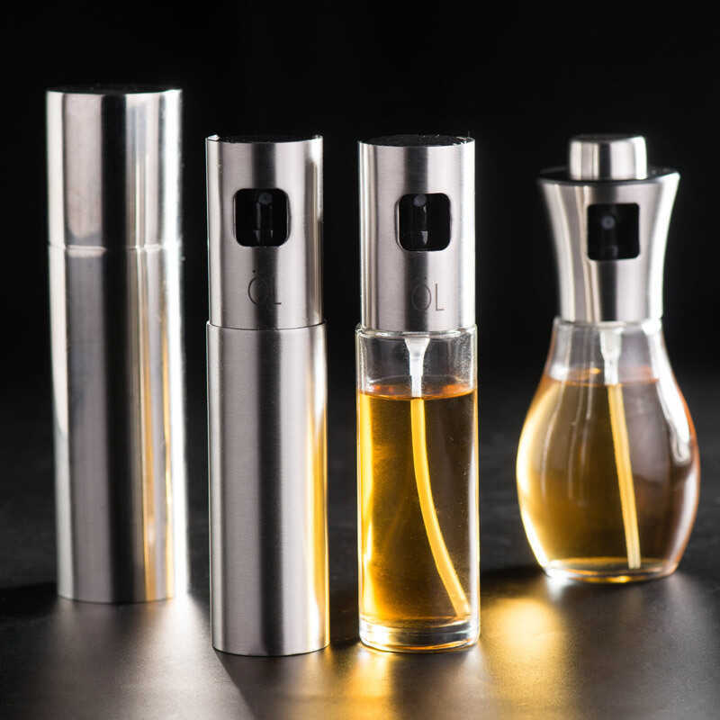 304 Stainless Steel Oil Spray Bottle Household Restaurant Outdoor Creative Barbecue Brush Oil Applied Oil Utensils Liquid Oil Spray Pot