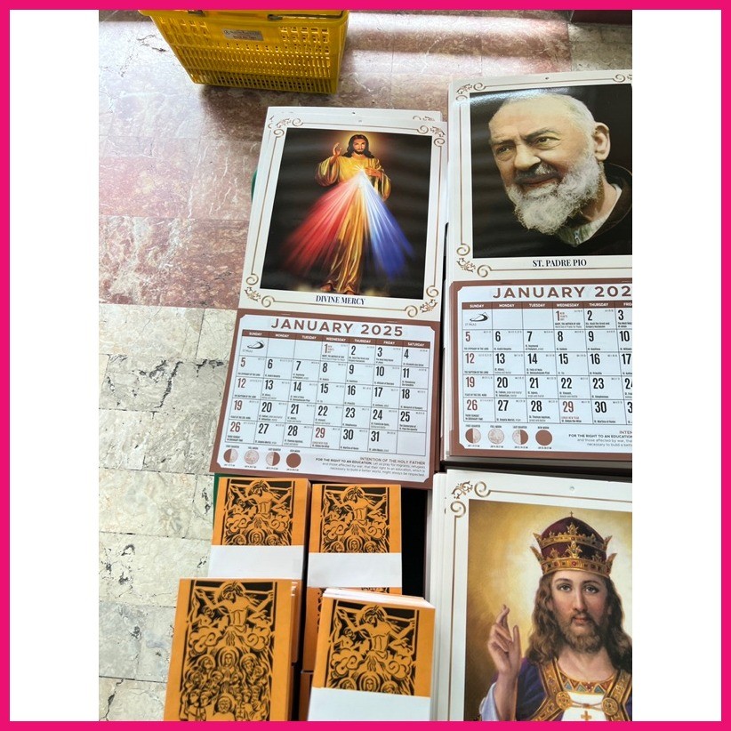 ◺ Wall Calendar for 2025 ( Religious Image) Kalendaryo 2025