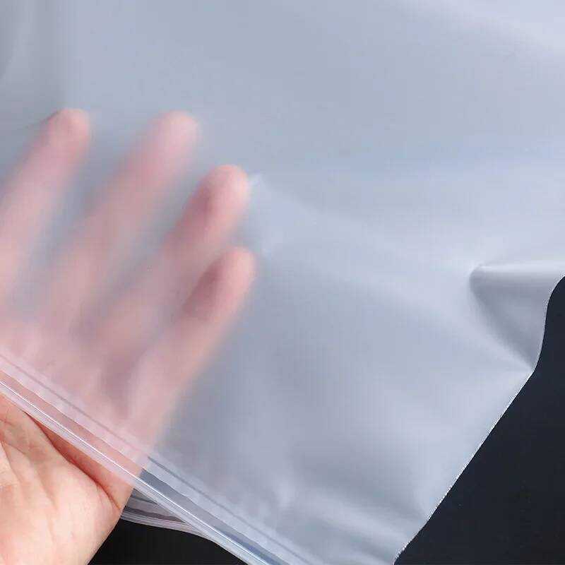 Sto 10Pc Frosted Clear Plastic Package Cloth Travel Storage Waterproof Zipper Matte