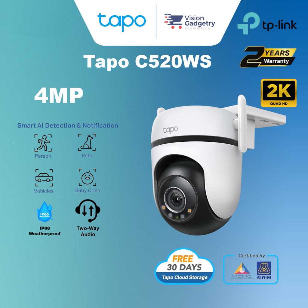 Tapo Doorbell Camera Tapo C530WS 3K 5MP Outdoor Pan/Tilt Security