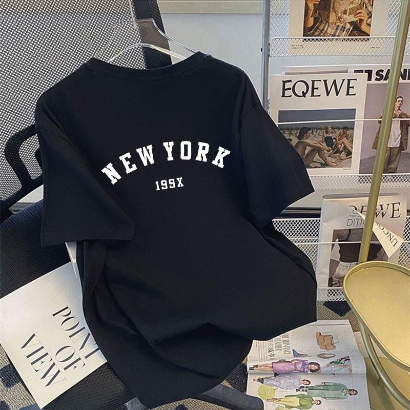 [Cod] Codfree Shipping [Ready Stock]【100% Cotton】 Apricot Loose Summer Oversized Round Neck T-Shirt New Korean Version Casual Couple Top Short Made In Malaysia