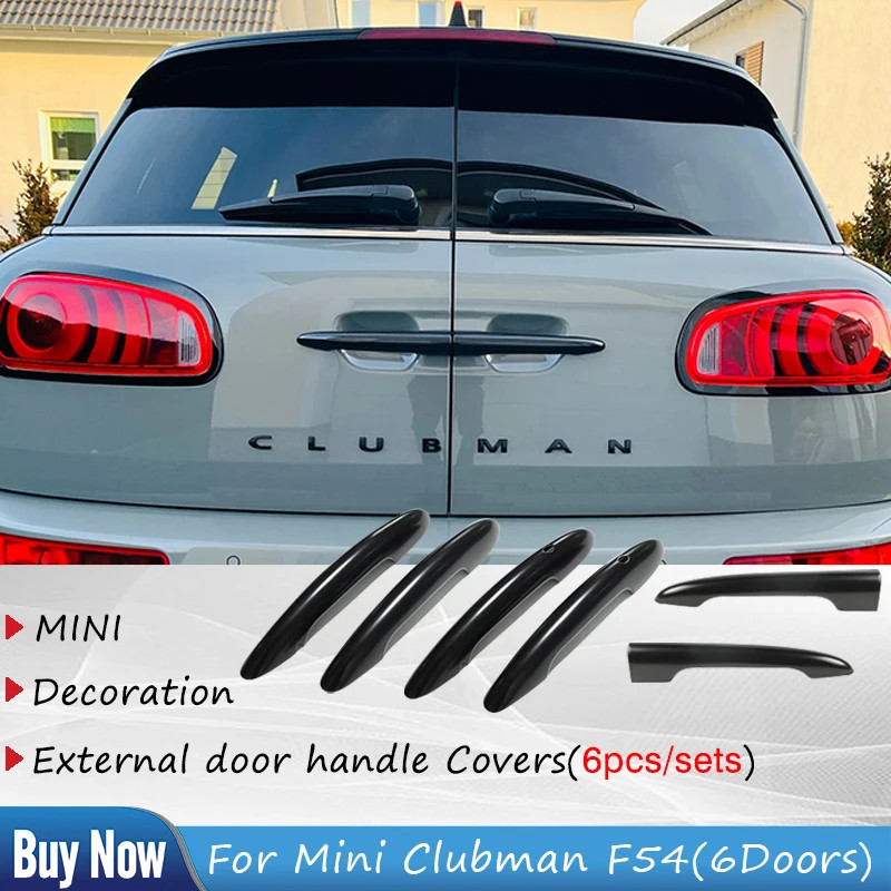 For MINI One Cooper S D JCW F54 Clubman 2015-2023 Exterior Black Door Handle Cover Car Decoration Styling Sticker Access