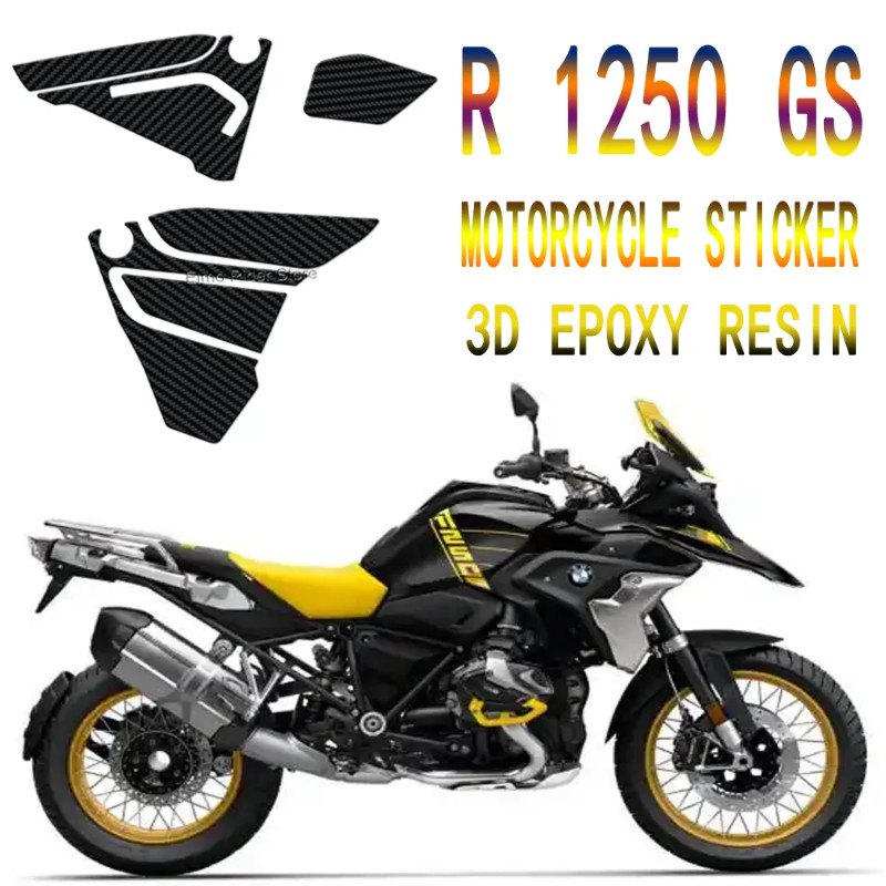 For BMW R 1250 GS Adventure Triple Black Motorcycle 3D Epoxy Resin Filter Box Protection Sticker New Decorative Decal