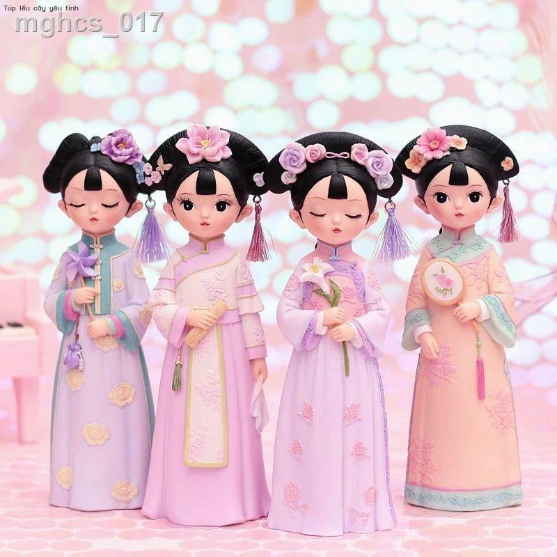 Retro Style Forbidden City I Am Gege Series Girl Plastic Doll Home Ornament Tr