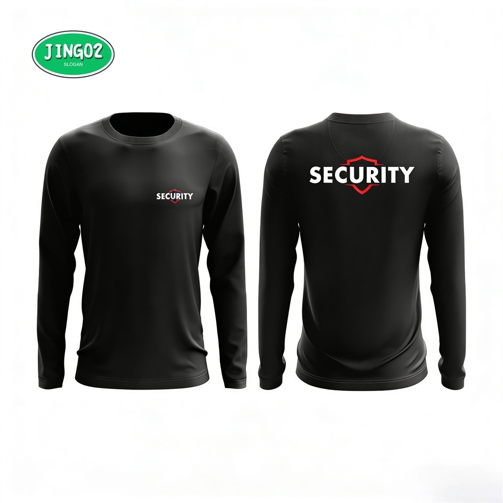 !!!BEST PRICE!!! SECURITY Jersey Collar long Sleeve T-Shirt / Service / Bodyguard / Protection / XS - 4XL