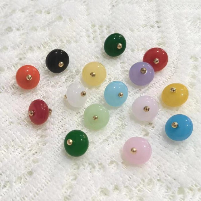 National Trendy Style Imitation Glass Buttons New Chinese Cheongsam Hanfu Buttons Ethnic Style Tang Suit Buckle Accessories