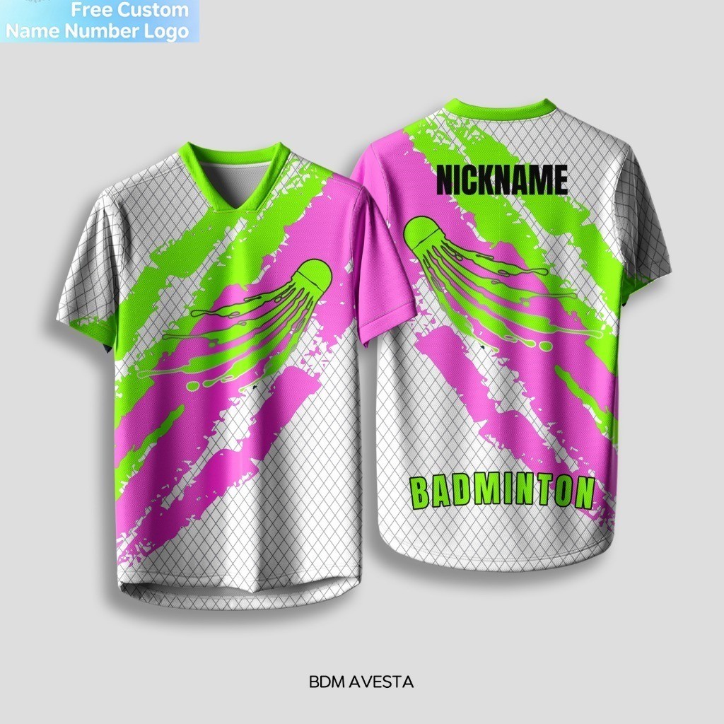 Cheap Premium Custom Printed Badminton Sports Jersey With Name 3R [BDM AVESTA]
