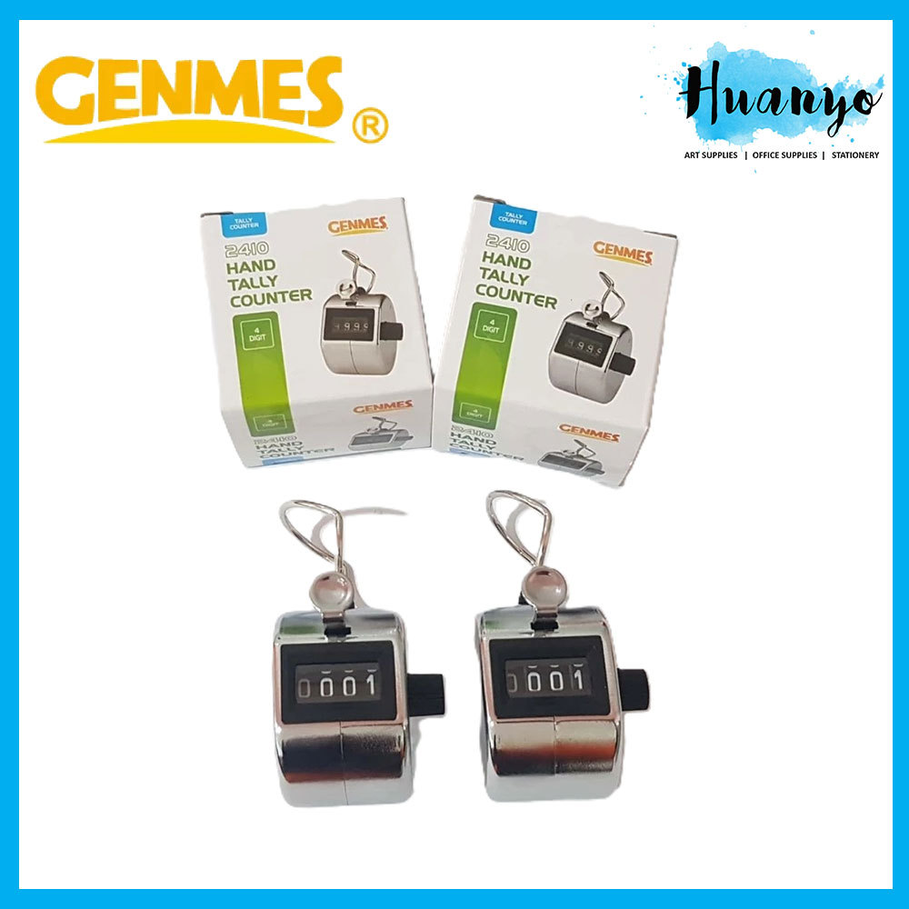 Genmes 2410 Handy Tally Counter 4 Digit Metal Tasbih Analogue kaunter ...