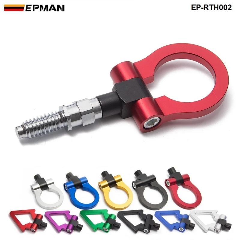 EPMAN Sport Racing Universal Tow Hook Front Rear for European Cars Trailer Towing Bars EP-RTH002