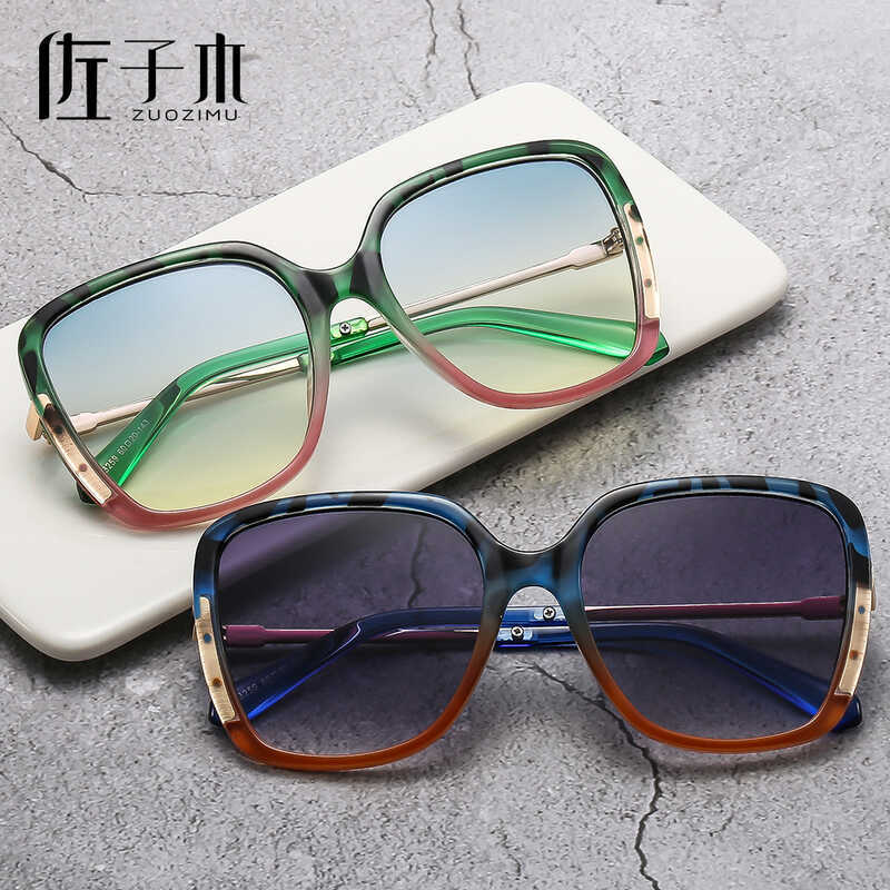 2026 Square Large Framefrench styleLight Luxury Sunglasses Women's High-End Sunscreen Sunshade Sunglasses Men