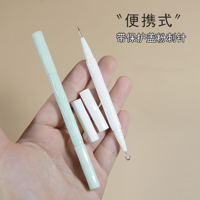 With Lid Hidden Double-Headed Acne Needle Blackhead Needle Acne Needle Beauty Needle Picking Blackheads Squeezing Acne Tool