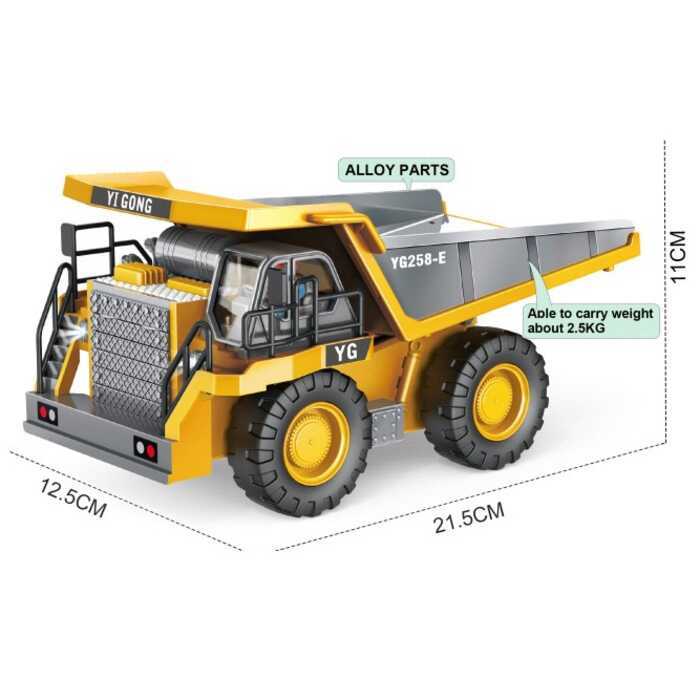 Alloy Engineering Remote Control Car Dump Truck Excavator Bulldozer Children's Park Boy Toys