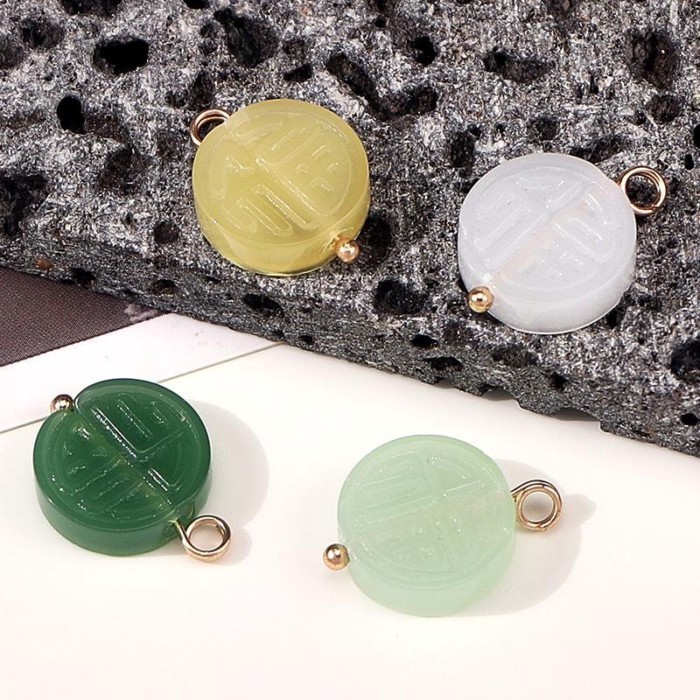 Chinese Style Imitation Fu Brand Button Classical Cheongsam Plate Button Tang Suit Hanfu Glass Button Chiffon Shirt Decoration Button